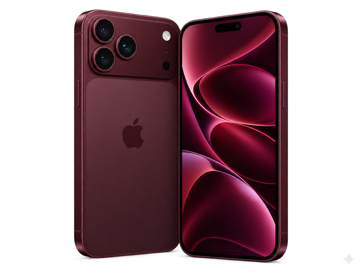 iPhone 18 Pro Max בצבע דובדבן כהה